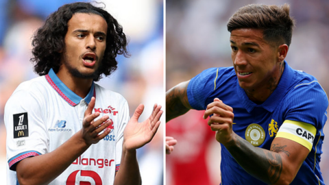 Ayyoub Bouaddi and Enzo Fernandez