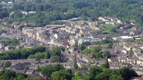 Aerial photograph of Glossop