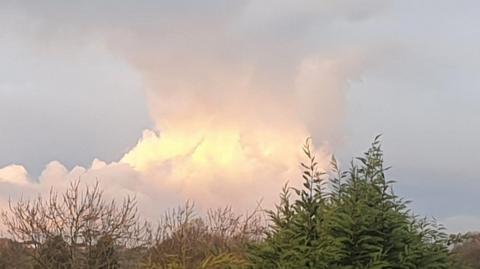 A threatening-looking cloud looms on the horizon near Bristol