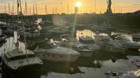 Jersey harbour in St Helier