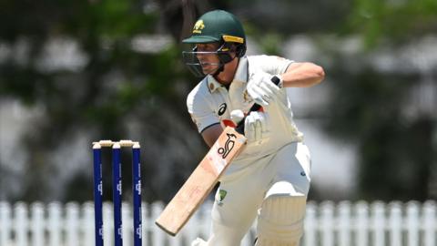 Nathan McSweeney batting for Australia A