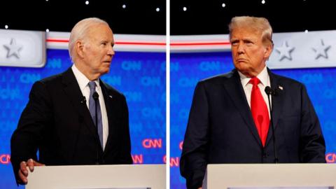 Trump and Biden at debate