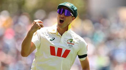 Pat Cummins celebrates