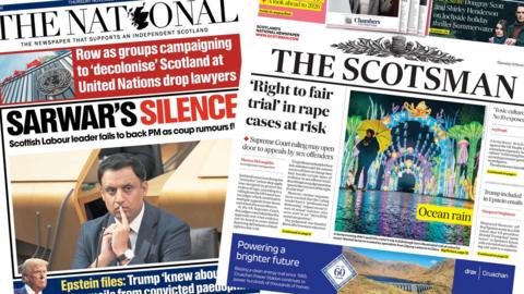 National and Scotsman front pages
