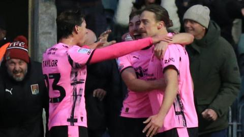 Northampton Town celebrate scoring