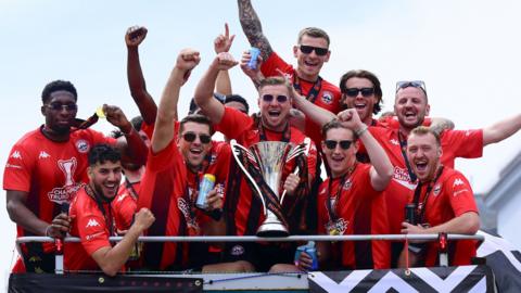 Truro City players celebrate