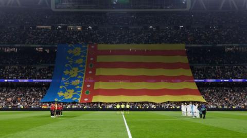 Football has paid tribute to Valencia, including at Real Madrid's Champions League game with AC Milan on Tuesday