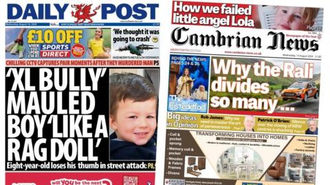 Daily Post and Cambrian News front pages