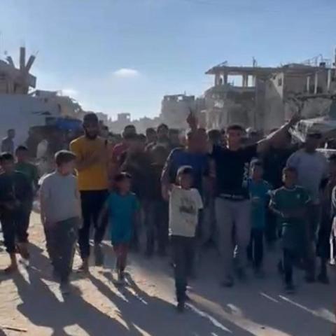 Anti-Hamas protest in Khan Younis, southern Gaza