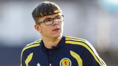 Dunfermline Athletic forward Andy Tod at Scotland training