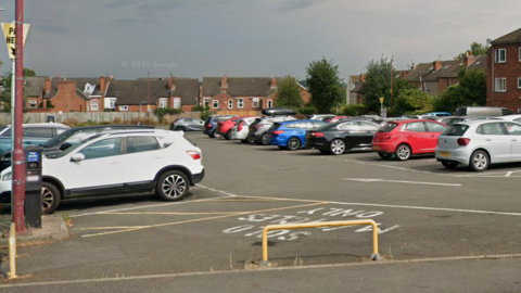 Google street view of car park in Ilkeston in Derbyshire