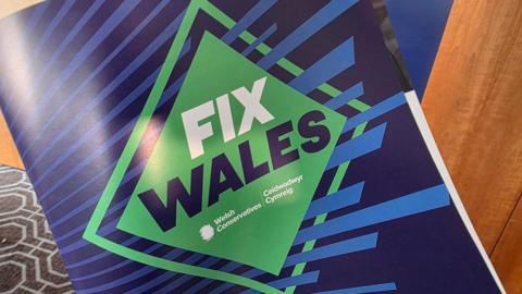 A brochure that says "Fix Wales - Welsh Conservatives".