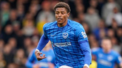 Australian striker Kusini Yengi in action for Portsmouth