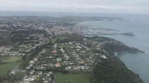 Aerial shot of Guernsey 