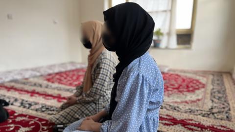 Teenage girls are unable to attend school. The 鶹Լ is not showing their faces to protect their identities
