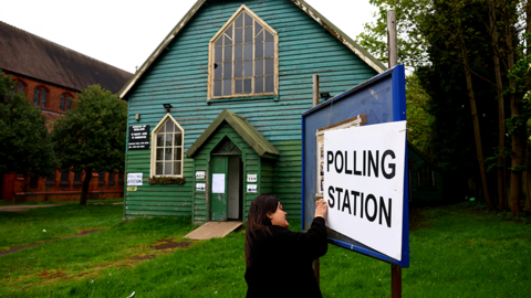 Polling station in Birmgham