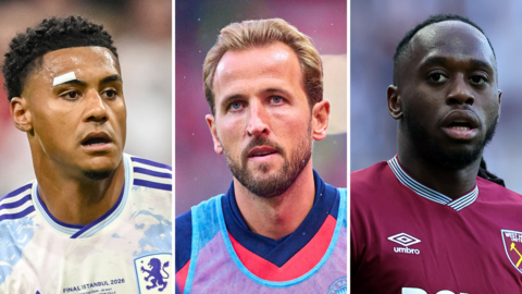 Ollie Watkins, Harry Kane and Aaron Wan-Bissaka