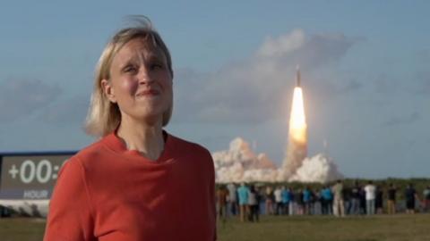 Rebecca Morelle at Artemis II launch