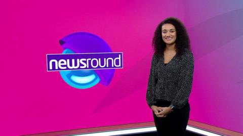 Nina on the Newsround set