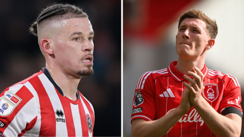 Manchester City midfielders Kalvin Phillips (left) and Elliot Anderson