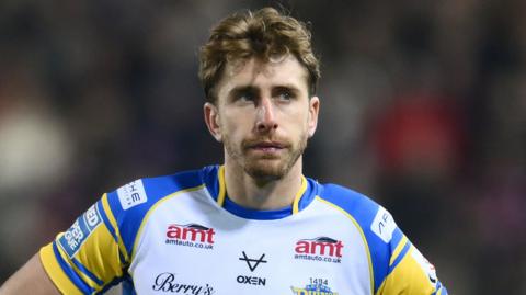 Paul Momirovski of Leeds Rhinos during the Betfred Super League match between Leigh Leopards and Leeds Rhinos at Leigh Sports Village on March 08, 2024 in Leigh, England. 