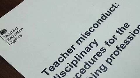 Teaching Regulation Agency misconduct document