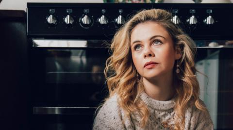 A blonde haired woman 