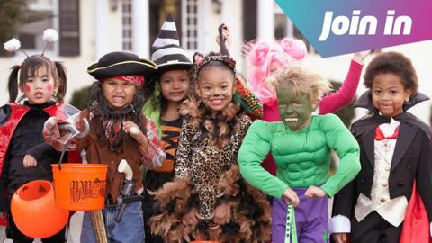 Children dressed up for Halloween