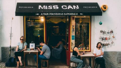 A small cafe in Lisbon