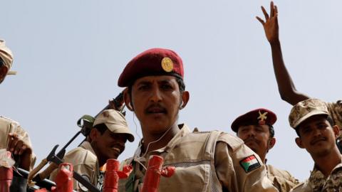 RSF soldiers in military uniform