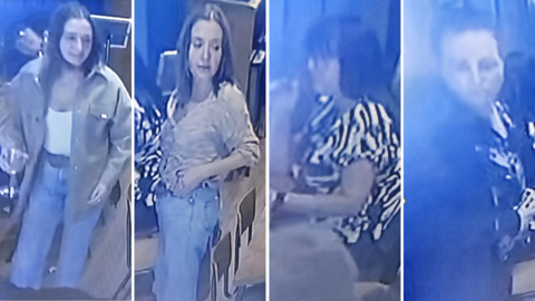 CCTV images of four women in the Lookout on the Pier café in Scarborough 