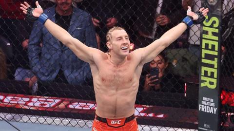 Paddy Pimblett holds out his arms to the crowd