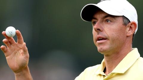 Rory McIlroy acknowledges the crowd at Wentworth