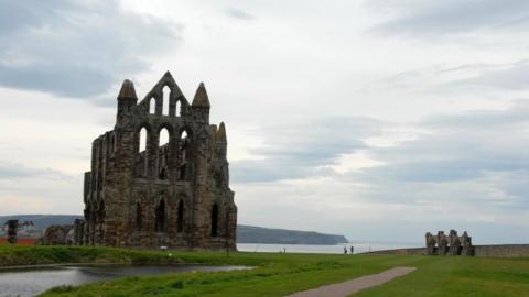 Whitby Abbey, a ruined Gothic church