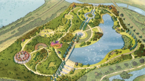 Artist's impression of the memorial woodland 