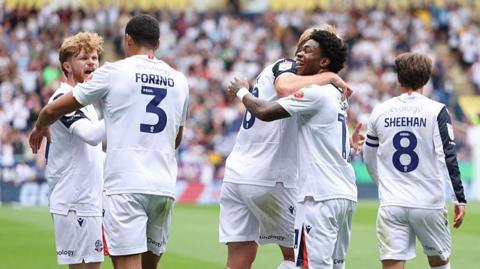 Bolton celebrate against Preston in early game