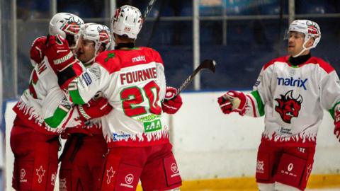 Cardiff Devils players celebrate