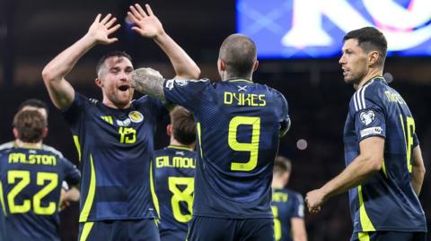 Scotland players celebrate