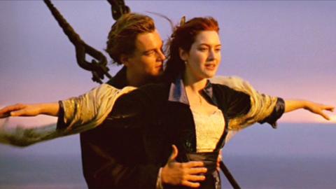 LOS ANGELES - DECEMBER 19: The movie "Titanic", written and directed by James Cameron. Seen here from left, Leonardo DiCaprio as Jack and Kate Winslet as Rose. Initial USA theatrical wide release December 19, 1997. Screen capture. Paramount Pictures. (Photo by CBS via Getty Images)