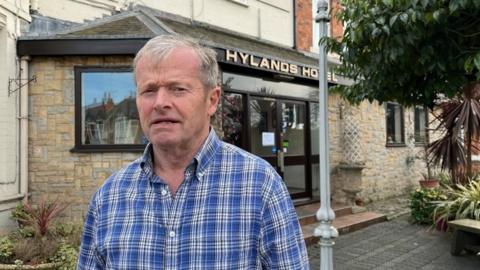 Kevin Hyland stood outside the Hylands Hotel in Queens Road, Beeston.