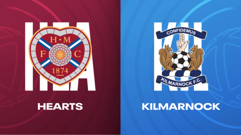 Hearts and Kilmarnock badges