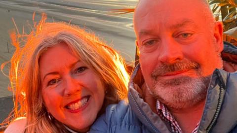 Joanne Brandon-Hodgkinson and David Griffiths in a selfie