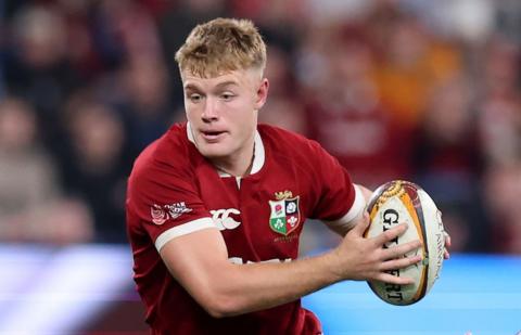 Fin Smith in action for the British & Irish Lions