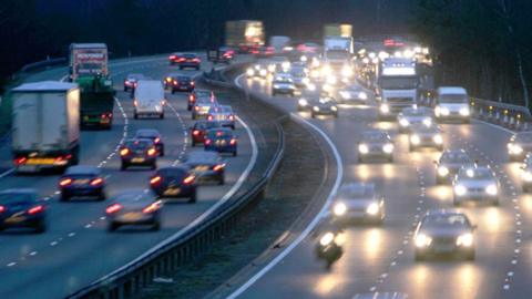 Cars on motorway