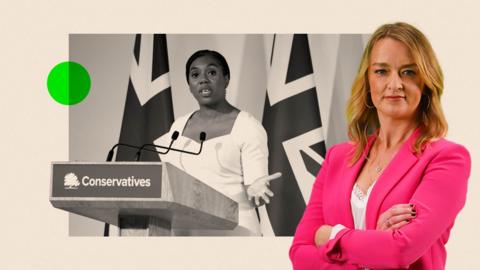 A treated image of Kemi Badenoch
