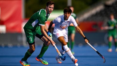 Sean Murray in action against Spain
