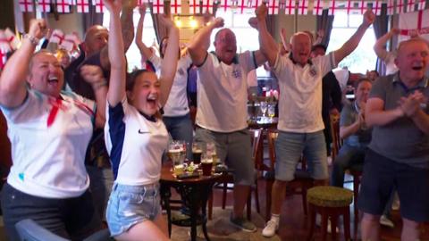 Fans cheer in Barnsley