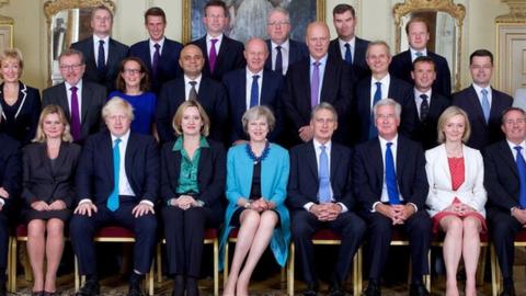 Official portrait of the Cabinet at 10 Downing Street. 2016