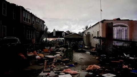 Destruction after tornado