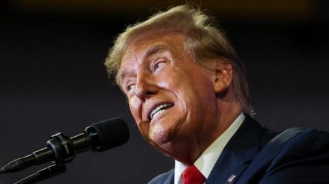 Donald Trump speaks at a rally in South Carolina